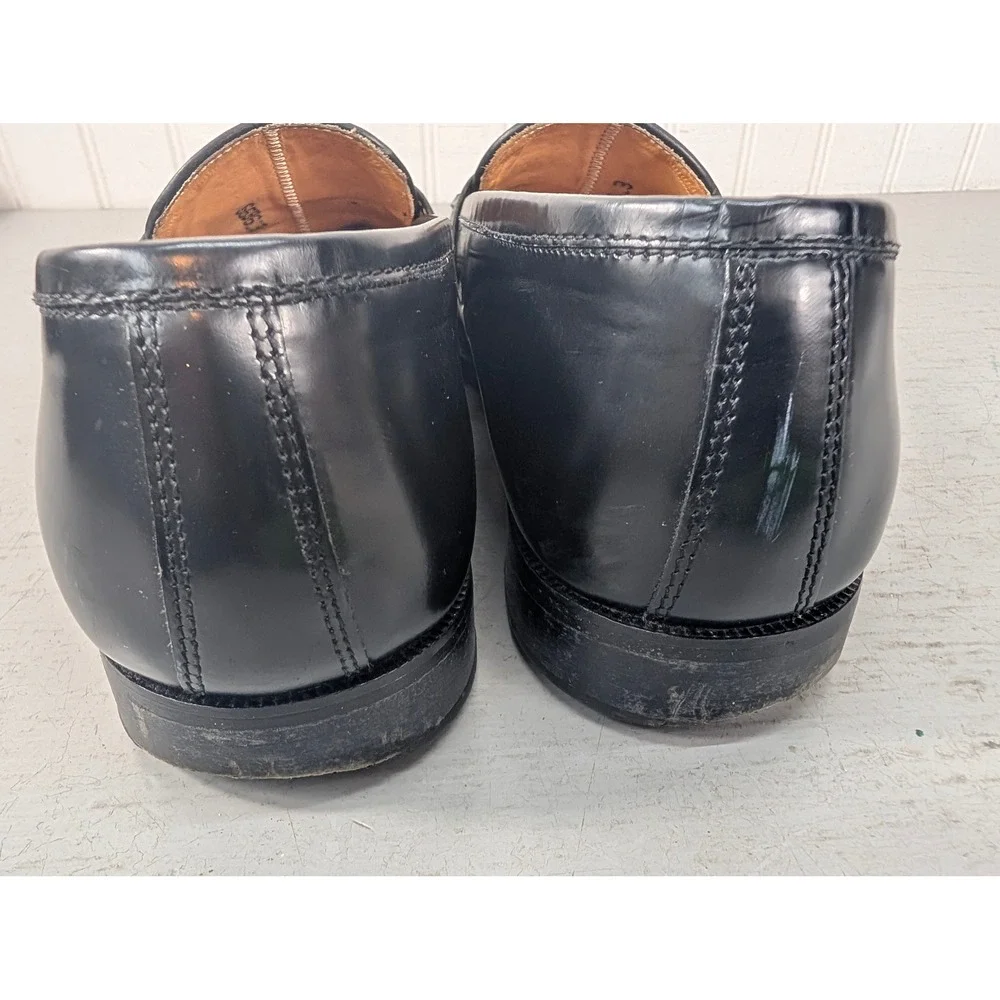Vintage Bostonian Leather Loafers Tassel Kiltie Men's 9.5 Black Italian Slip On